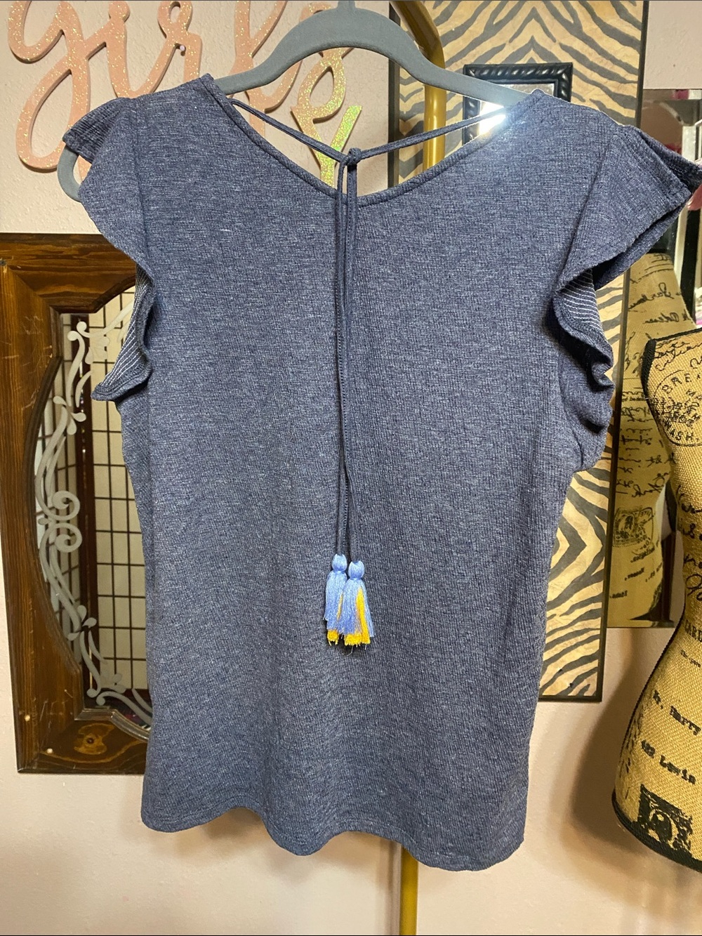 THML Embroidered Floral Ruffle Top - Picture 2 of 7
